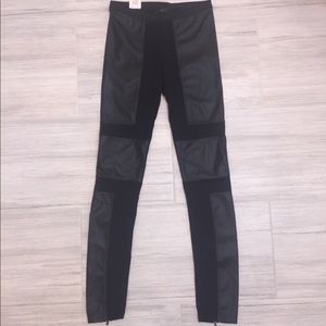 Faux-leather leggings